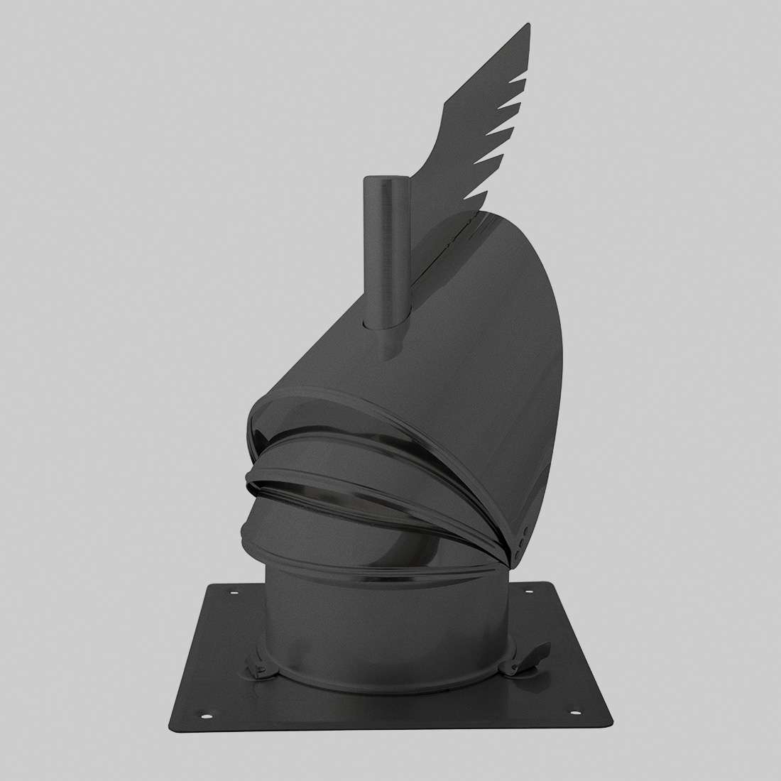 Schornsteinaufsatz Turbowent 130mm - Edelstahl Zugverstärker