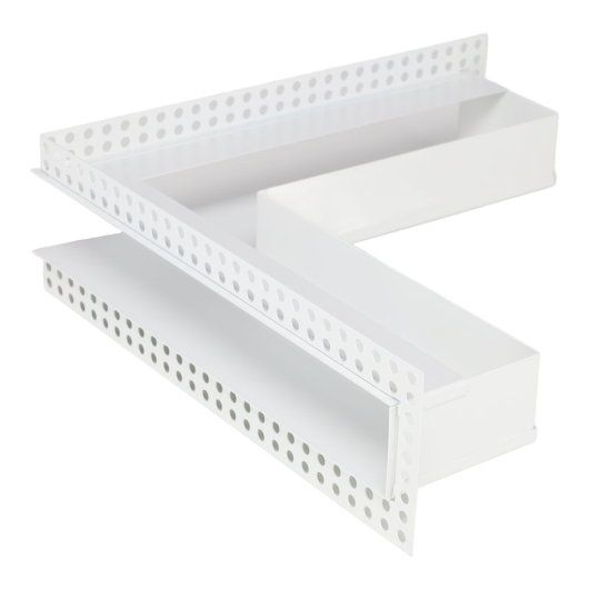 1089-OAD Open Air DOT putzbündige Ventilationsleiste ECKE 400 x 400 x 60 mm, weiß