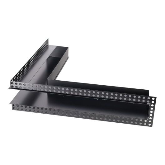 1092-OAD Open Air DOT putzbündige Ventilationsleiste ECKE 500 x 500 x 60 mm, schwarz