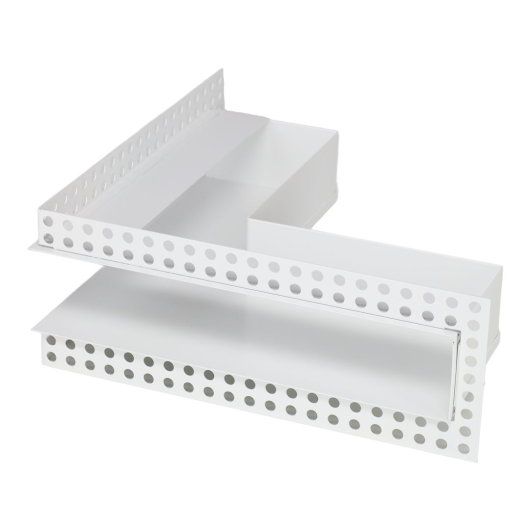 1083-OAD Open Air DOT putzbündige Ventilationsleiste ECKE 300 x 300 x 60 mm, weiß