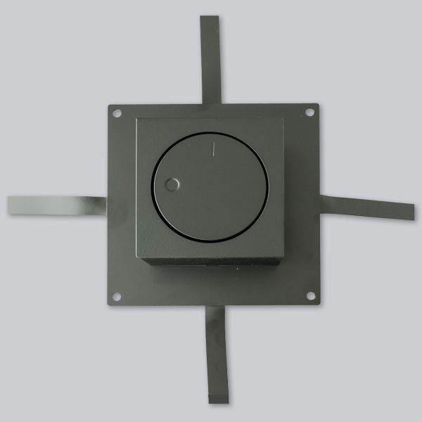 6800-SME putzbündiger Stellhebel mit Magnetverschluss, eckig, schwarz mit 8 x 8 mm Anschluss