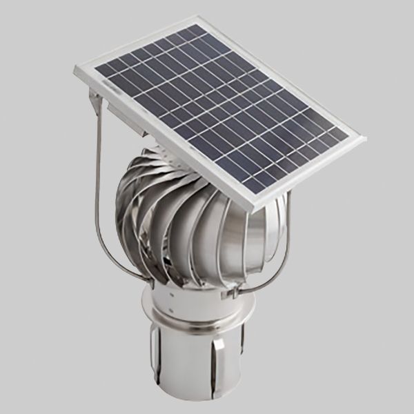 6310-SOL Schornsteinaufsatz ›Hybrid‹ Solar Turbowent zum Entlüften Ø 150 mm, zum Einstecken, Edelstahl-1