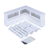 Open Air Curved Ecke 300 x 300 x 143 mm, wei&szlig;