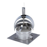 &Oslash; 150 mm Schornsteinaufsatz Rotowent Dragon 1 aufklappbar mit Bodenplatte, Edelstahl