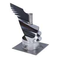 &Oslash; 150 mm Schornsteinaufsatz Rotowent Dragon 1 aufklappbar mit Bodenplatte, Edelstahl