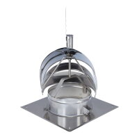 &Oslash; 200 mm Schornsteinaufsatz Rotowent Dragon 1 aufklappbar mit Bodenplatte, Edelstahl