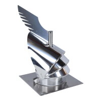 &Oslash; 250 mm Schornsteinaufsatz Rotowent Dragon 1 aufklappbar mit Bodenplatte, Edelstahl