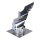 Ø 250 mm Schornsteinaufsatz Rotowent Dragon 1 aufklappbar mit Bodenplatte, Edelstahl