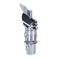 &Oslash; 130 mm Schornsteinaufsatz Rotowent Dragon 2 aufklappbar zum Einstecken, Edelstahl