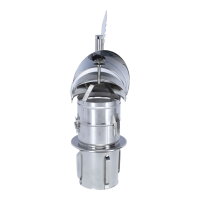 &Oslash; 150 mm Schornsteinaufsatz Rotowent Dragon 2 aufklappbar zum Einstecken, Edelstahl