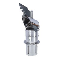 &Oslash; 150 mm Schornsteinaufsatz Rotowent Dragon 2 aufklappbar zum Einstecken, Edelstahl