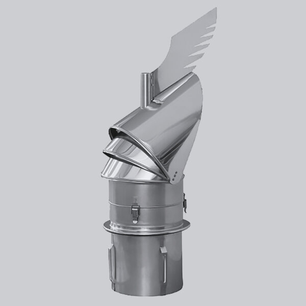 Schornsteinaufsatz Rotowent Dragon 2 aufklappbar zum Einstecken, Edelstahl, Ø 180 mm