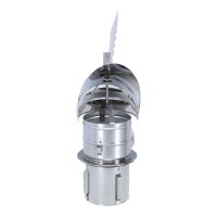 &Oslash; 180 mm Schornsteinaufsatz Rotowent Dragon 2 aufklappbar zum Einstecken, Edelstahl