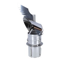 &Oslash; 180 mm Schornsteinaufsatz Rotowent Dragon 2 aufklappbar zum Einstecken, Edelstahl