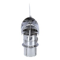 &Oslash; 200 mm Schornsteinaufsatz Rotowent Dragon 2 aufklappbar zum Einstecken, Edelstahl