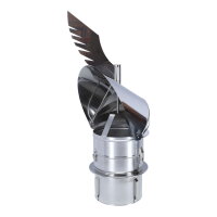 &Oslash; 250 mm Schornsteinaufsatz Rotowent Dragon 2 aufklappbar zum Einstecken, Edelstahl