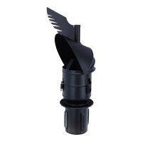 &Oslash; 130 mm Schornsteinaufsatz Rotowent Dragon 2 aufklappbar zum Einstecken, Edelstahl, schwarz