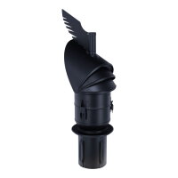 &Oslash; 130 mm Schornsteinaufsatz Rotowent Dragon 2 aufklappbar zum Einstecken, Edelstahl, schwarz