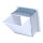 Open Air 6 LL Ventilationsbox mit Luftleitblech, ohne Gaze 170 x 170 mm, weiß