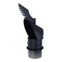 &Oslash; 250 mm Schornsteinaufsatz Rotowent Dragon 2 aufklappbar zum Einstecken, Edelstahl, schwarz