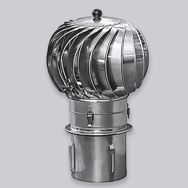 Schornsteinaufsatz Turbowent 2 aufklappbar zum Einstecken, Edelstahl, Ø 150 mm