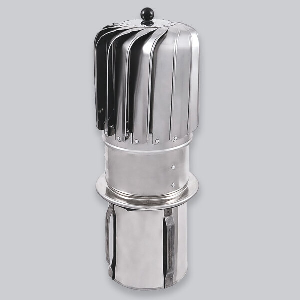 Schornsteinaufsatz Tulipan 2 zum Einstecken, Edelstahl, Ø 150 mm