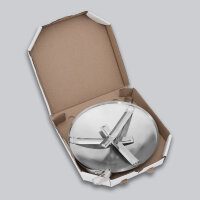 Universal-Schornsteinhaube stufenlos verstellbar und aufklappbar, &Oslash; 100 -130 mm, Edelstahl