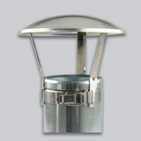 Universal-Schornsteinhaube stufenlos verstellbar und aufklappbar, &Oslash; 200 -250 mm, Edelstahl