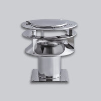 Schornsteinaufsatz Diffuser 1 mit Bodenplatte, Edelstahl,...