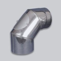 Bogen 90° mit Revisionstür, Edelstahl 2 mm,...