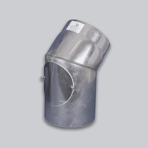 Bogen 45° mit Revisionstür, Edelstahl 2 mm, Ø 200 mm