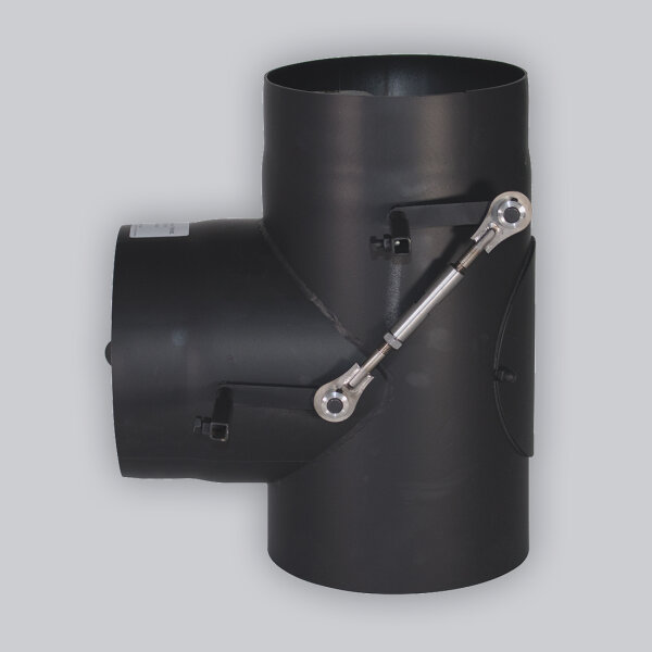 Umlenkklappe Kompakt (Bypassklappe) mit Revisionstür, 8 x 8 mm Innenvierkant, dichtschließend, Senotherm 2 mm, Ø 150 mm