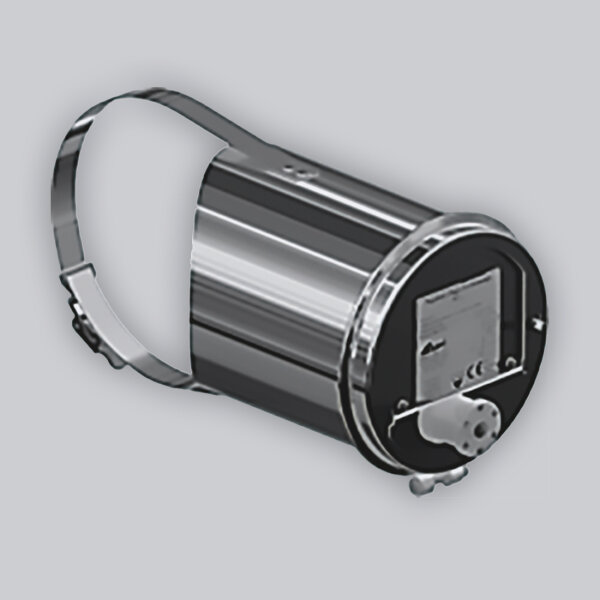 Zugregler mit Klemmband Ø 120 - 200 mm und rundem Stutzen, Edelstahl