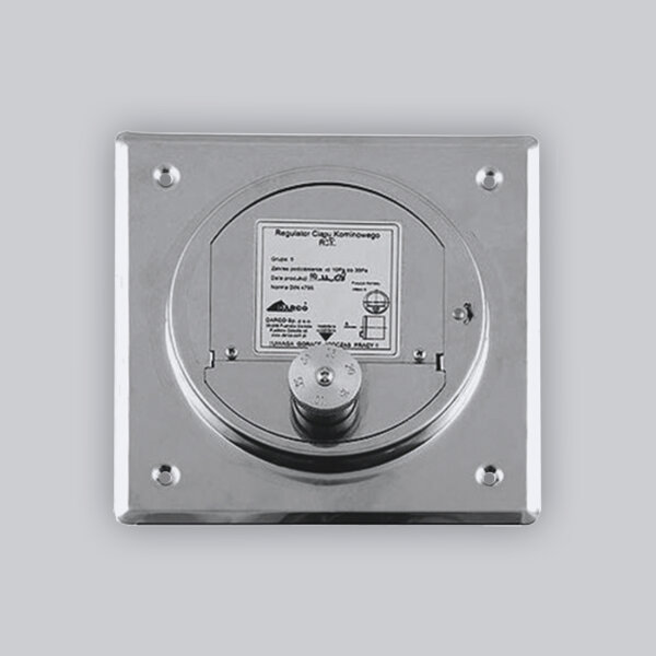 Zugregler Ø 150 mm, mit quadratischer Bodenplatte, 140 x 140 mm, Edelstahl