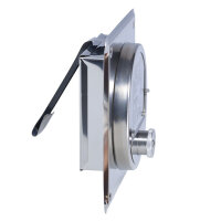 Zugregler &Oslash; 150 mm, mit quadratischer Bodenplatte, 140 x 140 mm, Edelstahl