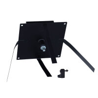 putzb&uuml;ndiger Stellhebel mit Magnetverschluss, eckig, schwarz