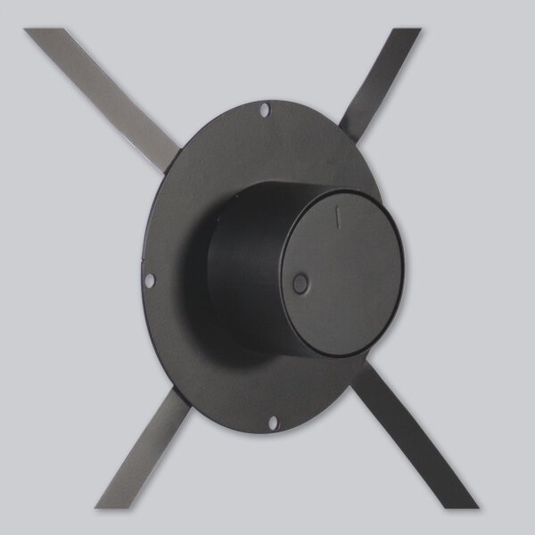 putzbündiger Stellhebel mit Magnetverschluss, rund, schwarz