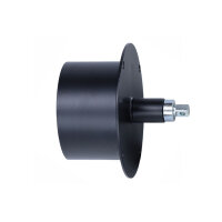 putzb&uuml;ndiger Stellhebel mit Magnetverschluss, rund, schwarz