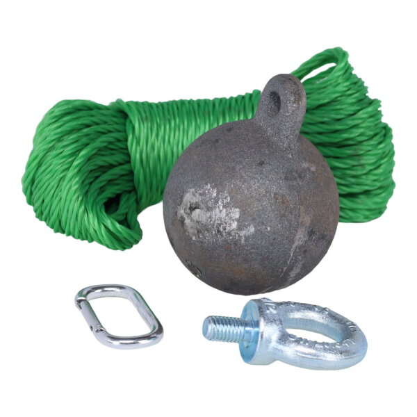 Gusskugel 2,0 kg mit 15 m Seil