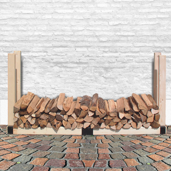 Kaminholz-Regal – Brennholz-Stapelhilfe H 90 x B 200 x T 30 cm