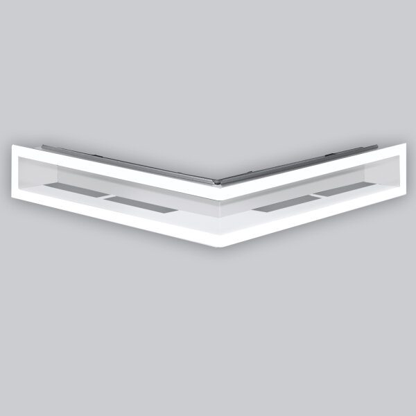 Airliner 90° 50-10, Ventilationsleiste über Eck, 500 x 500 x 100 mm, weiß
