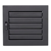 Ventlab Lamellengitter verstellbar 190 x 170 mm, schwarz