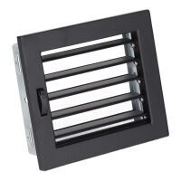 Ventlab Lamellengitter verstellbar 190 x 170 mm, schwarz