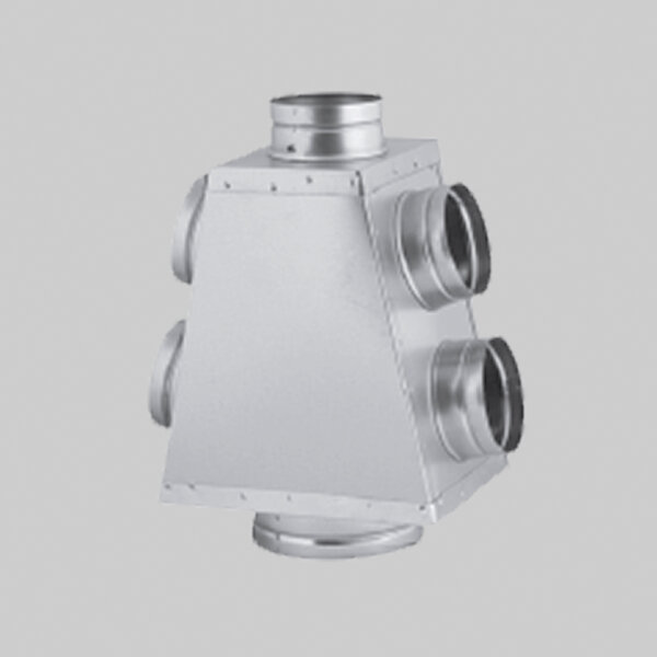 Luftverteilerbox 1 auf 5, Ø 150 mm und 5 x Ø 100 mm
