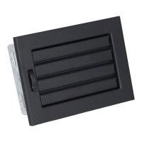 Ventlab Lamellengitter verstellbar 200 x 145 mm, schwarz