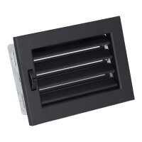 Ventlab Lamellengitter verstellbar 200 x 145 mm, schwarz