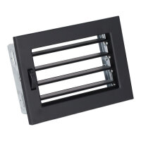 Ventlab Lamellengitter verstellbar 200 x 145 mm, schwarz