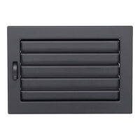 Ventlab Lamellengitter verstellbar 240 x 170 mm, schwarz