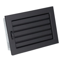 Ventlab Lamellengitter verstellbar 240 x 170 mm, schwarz