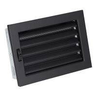 Ventlab Lamellengitter verstellbar 240 x 170 mm, schwarz